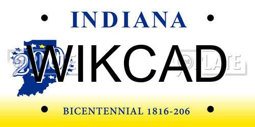 WIKCAD Indiana License Plate