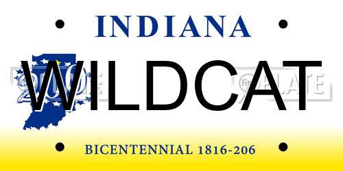 WILDCAT Indiana License Plate