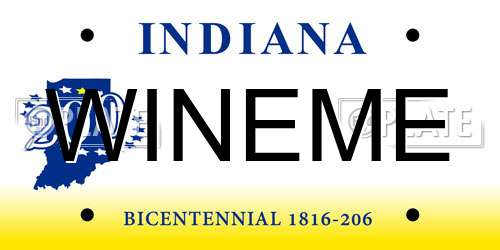 WINEME Indiana License Plate
