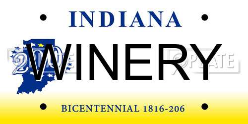 WINERY Indiana License Plate