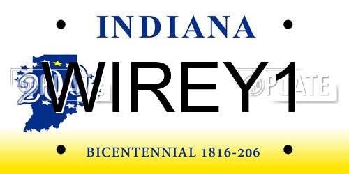 WIREY1 Indiana License Plate