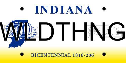 WLDTHNG Indiana License Plate