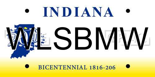 WLSBMW Indiana License Plate
