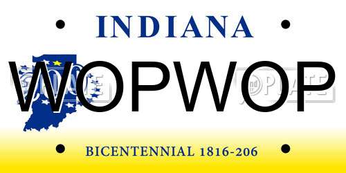 WOPWOP Indiana License Plate