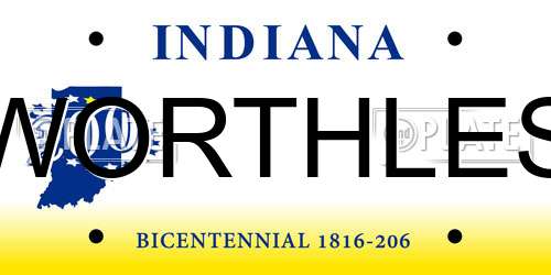 WORTHLES Indiana License Plate