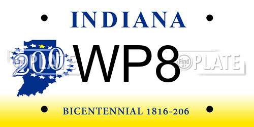 WP8 Indiana License Plate
