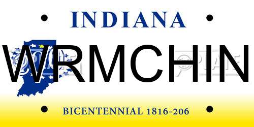 WRMCHIN Indiana License Plate
