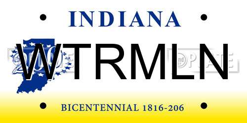 WTRMLN Indiana License Plate