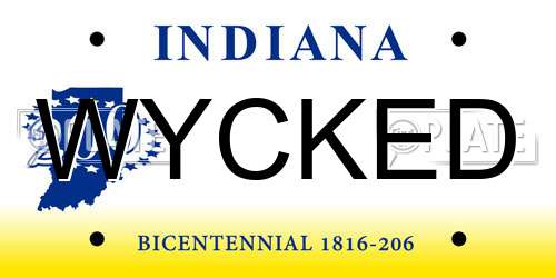 WYCKED Indiana License Plate