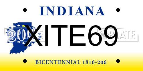 XITE69 Indiana License Plate