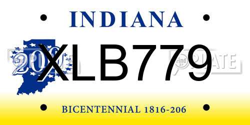 XLB779 Indiana License Plate