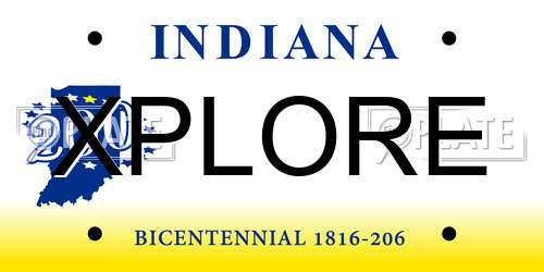XPLORE Indiana License Plate