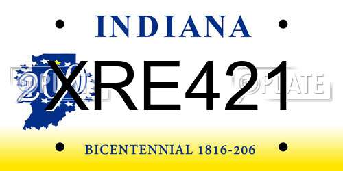 XRE421 Indiana License Plate