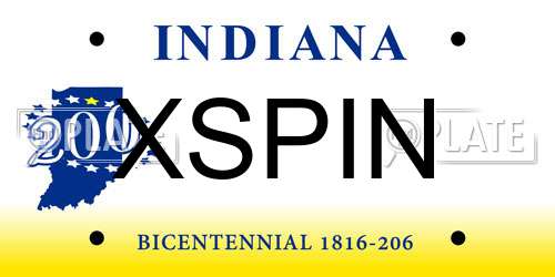 XSPIN Indiana License Plate