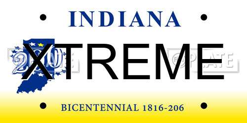 XTREME Indiana License Plate