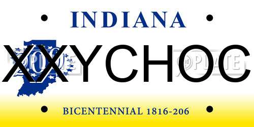 XXYCHOC Indiana License Plate