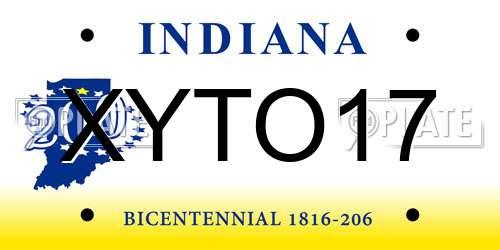XYTO17 Indiana License Plate