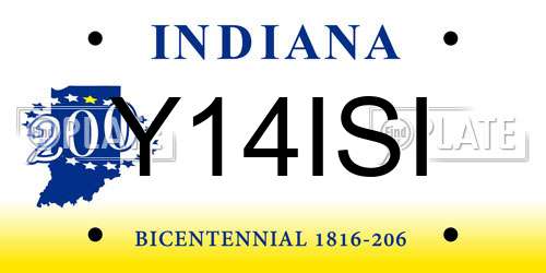 Y14ISI Indiana License Plate