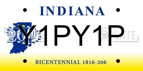 Y1PY1P Indiana License Plate