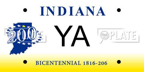 YA Indiana License Plate
