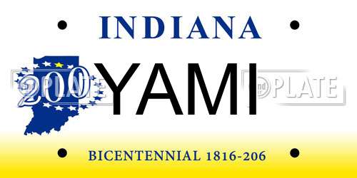 YAMI Indiana License Plate