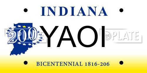 YAOI Indiana License Plate