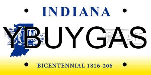 YBUYGAS Indiana License Plate