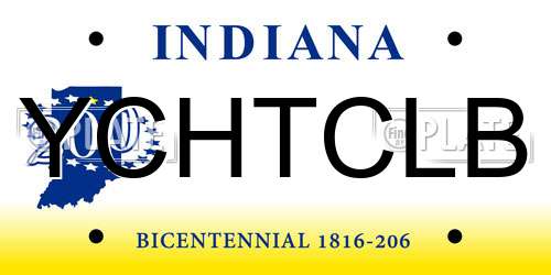 YCHTCLB Indiana License Plate