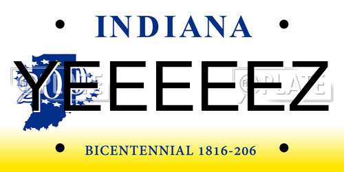 YEEEEEZ Indiana License Plate