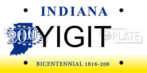 YIGIT Indiana License Plate