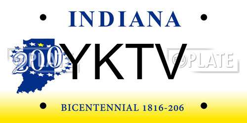 YKTV Indiana License Plate