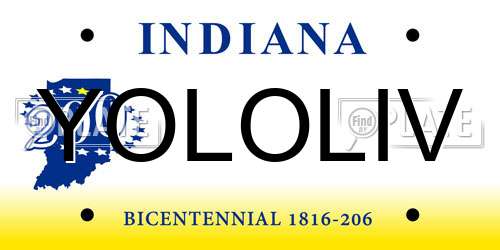 YOLOLIV Indiana License Plate