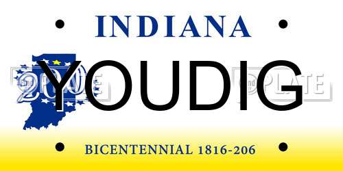 YOUDIG Indiana License Plate