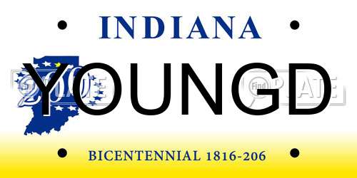 YOUNGD Indiana License Plate