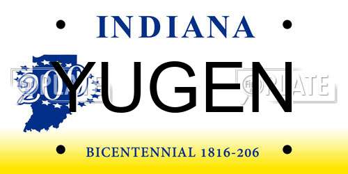 YUGEN Indiana License Plate