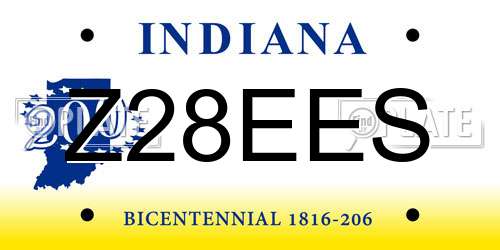 Z28EES Indiana License Plate