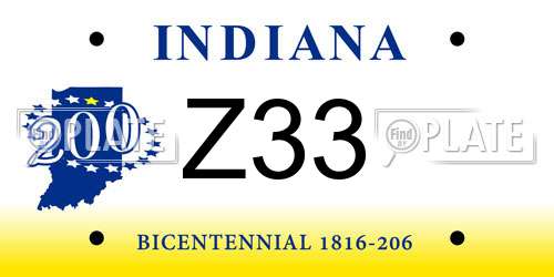 Z33 Indiana License Plate