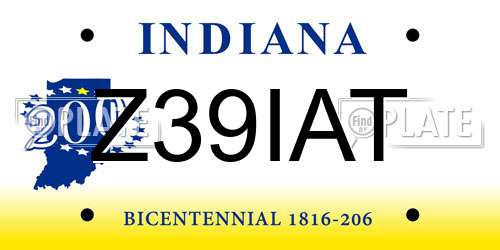 Z39IAT Indiana License Plate