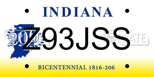 Z93JSS Indiana License Plate