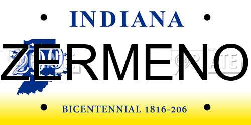 ZERMENO Indiana License Plate
