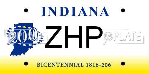 ZHP Indiana License Plate