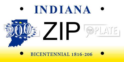 ZIP Indiana License Plate