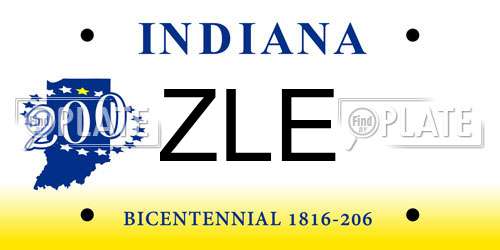 ZLE Indiana License Plate