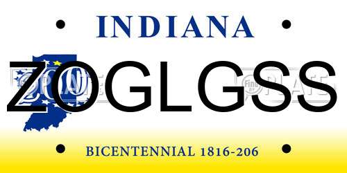 ZOGLGSS Indiana License Plate