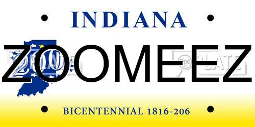 ZOOMEEZ Indiana License Plate