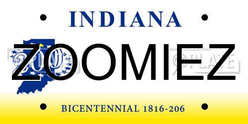 ZOOMIEZ Indiana License Plate