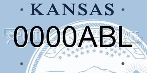 0000ABL Kansas License Plate
