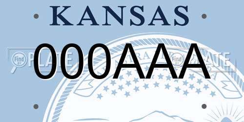 000AAA Kansas License Plate