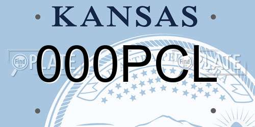 000PCL Kansas License Plate