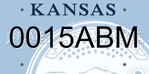 0015ABM Kansas License Plate